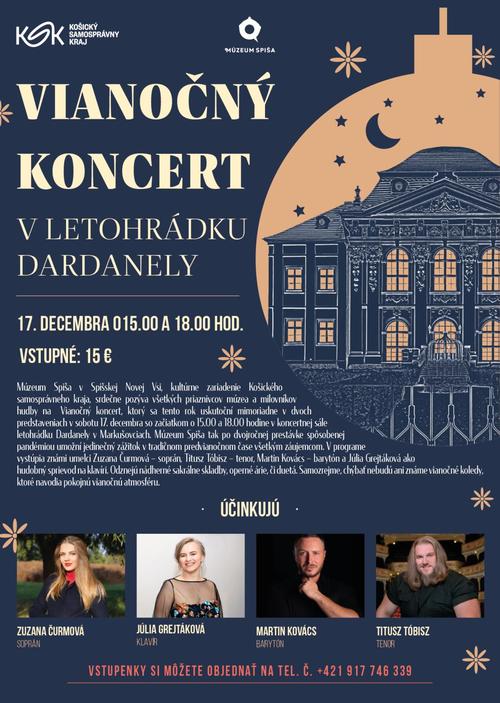 Plagát Vianočný koncert v letohrádku Dardanely
