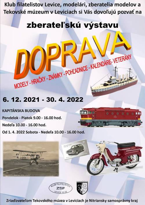 Plagát Zberateľská výstava - "DOPRAVA"