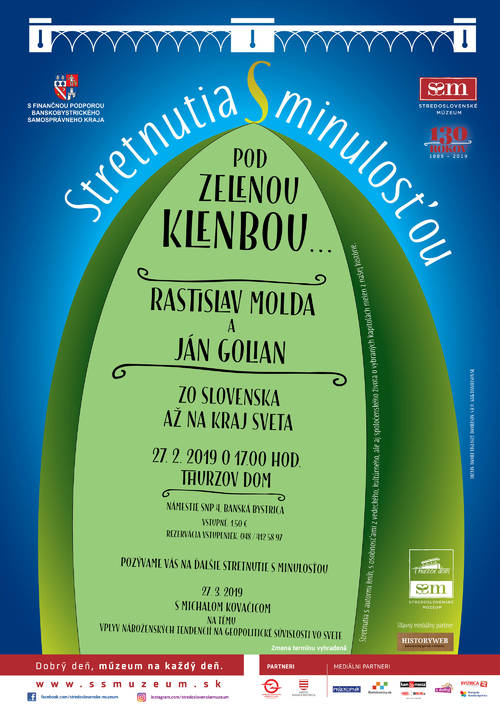 Plagát Zo Slovenska až na kraj sveta s Rastislavom Moldom a Jánom Golianom