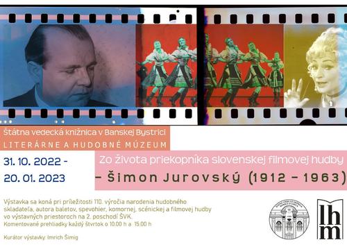 Plagát Zo života priekopníka slovenskej filmovej hudby – Šimon Jurovský (1912 – 1963)